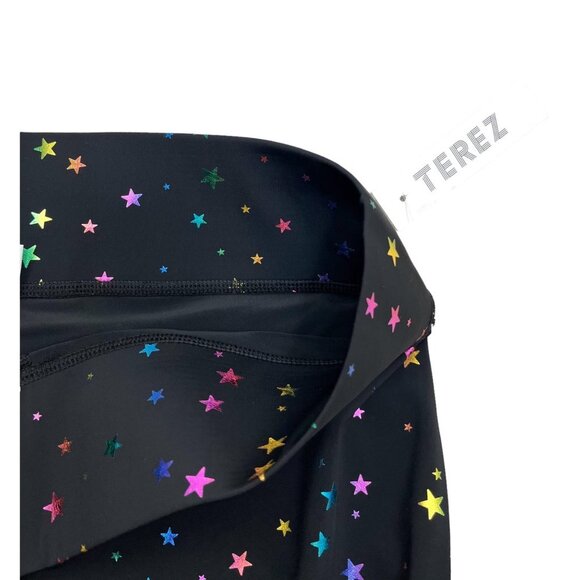 TEREZ UpLift‎ Leggings in Rainbow Mini Foil Stars sz XL - Picture 5 of 7